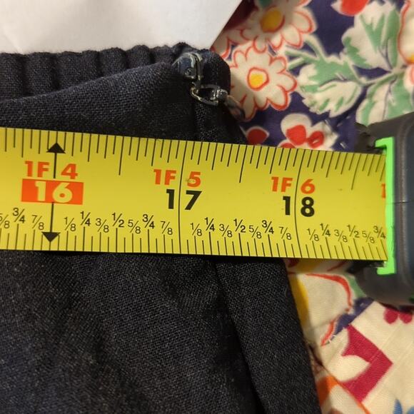 Talbot's Vintage Blue Gray Elastic Back Side Zip Wool Pant Plus Sz 12W - Picture 8 of 12